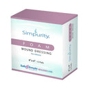 Simpurity™ Nonadhesive without Border Foam Dressing, 4 x 4 Inch, 12/BX