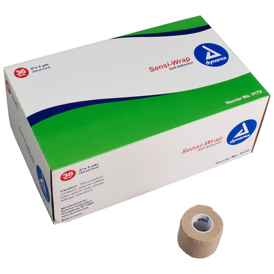 Sensi-Wrap Self-Adherent Closure Cohesive Bandage, 2 Inch X 5 Yard, 36/Cs