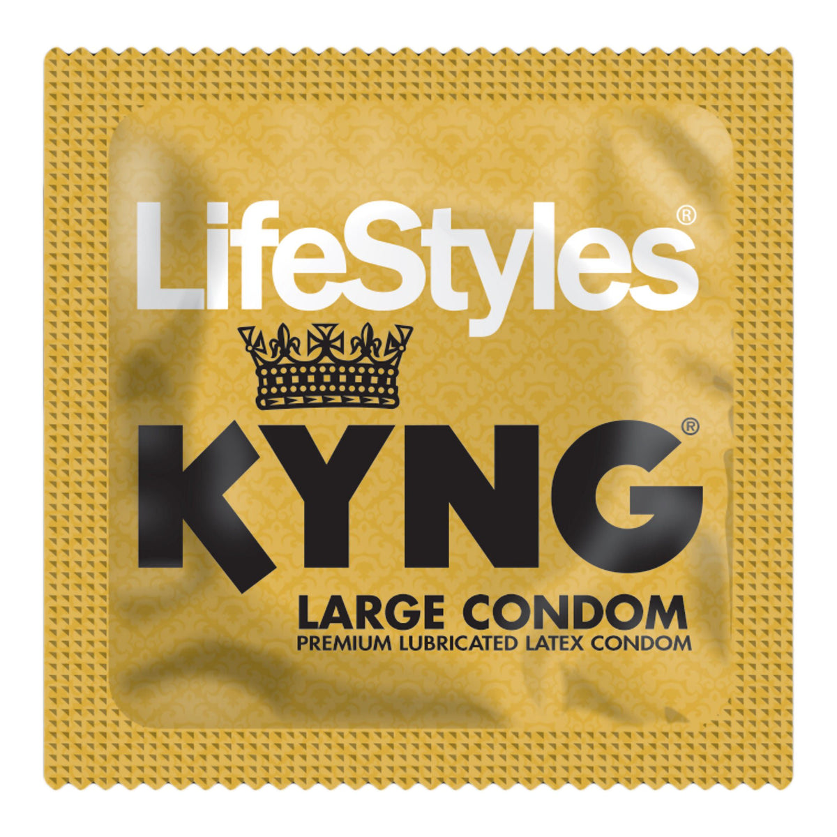 Lifestyles® Kyng Lubricated Latex Condom, Large, 1008/Cs