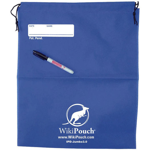 Pouch, Ipd W/Drawstring Blu 16"X18" (5/Pk 10Pk/Cs), 50/Cs