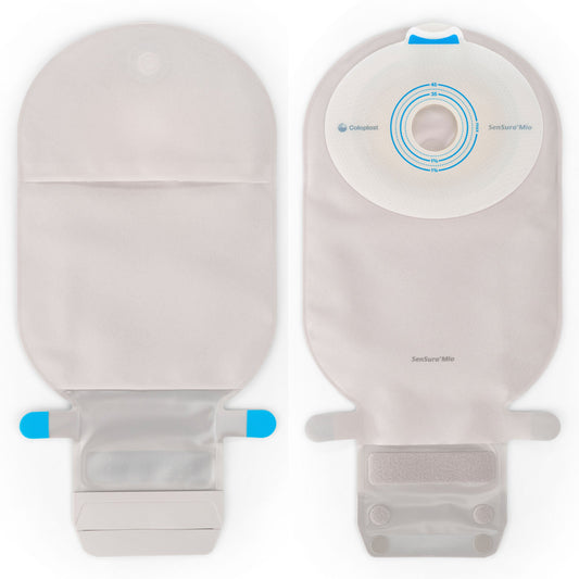 SenSura® Mio Flat 1-Piece Opaque Ostomy Pouch, 45mm Stoma, 10/BX