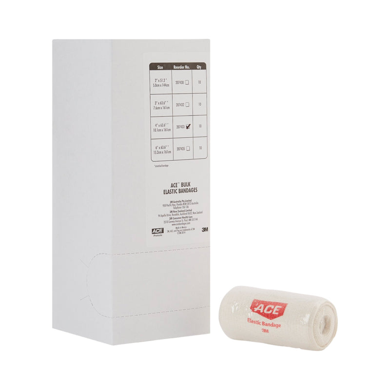 3M™ ACE™ CLIP DETACHED CLOSURE ELASTIC BANDAGE, 4 INCH X 5 YARD, SOLD AS 50/CASE 3M 207433