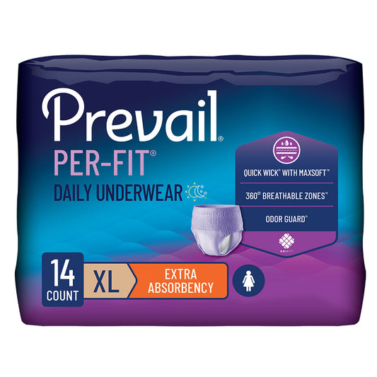 Prevail® Per-Fit® Women Extra Absorbent Underwear, Extra Large, 56/Cs