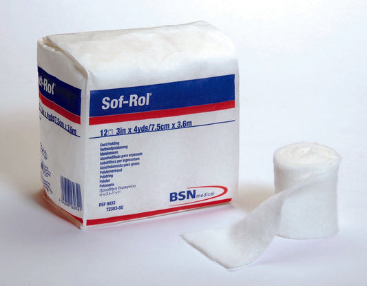 Sof-Rol® White Rayon Undercast Cast Padding, 2 Inch X 4 Yard, 144/Cs