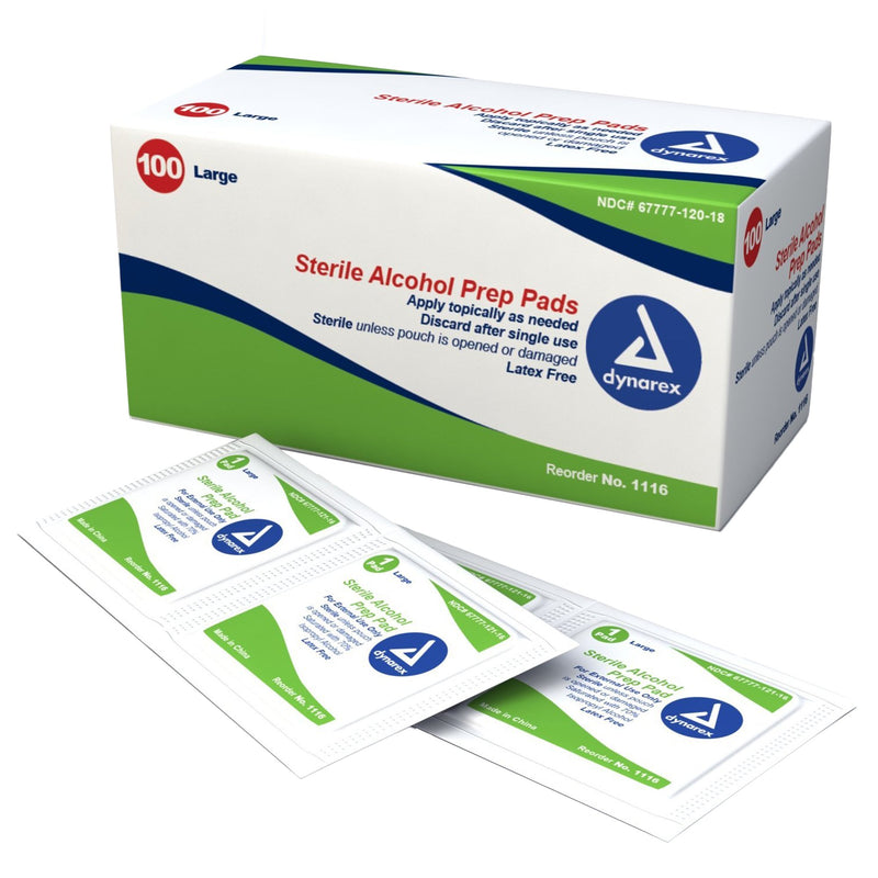 DYNAREX® ALCOHOL PREP PAD, SOLD AS 1000/CASE DYNAREX 1116