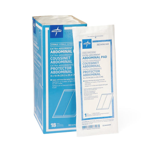 Medline Sterile Abdominal Pad, 8 X 10 Inch, 360/Cs