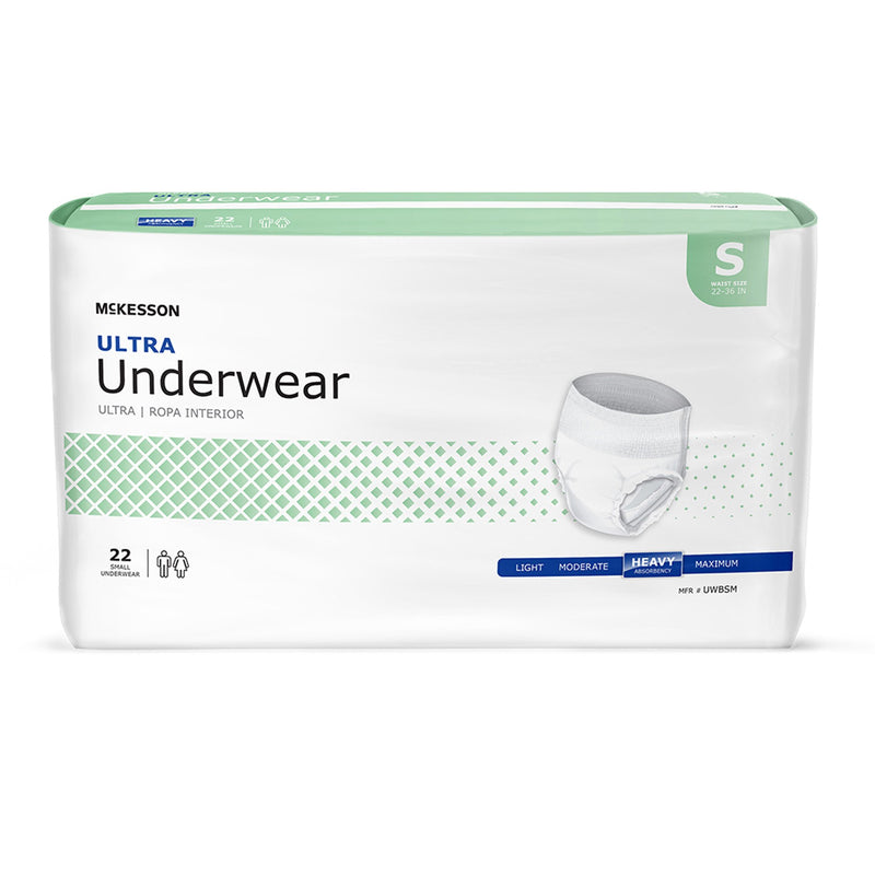 MCKESSON ULTRA HEAVY ABSORBENT UNDERWEAR, SMALL, SOLD AS 4/CASE MCKESSON UWBSM
