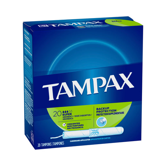 Tampax® Tampons Super Absorbency Unscented, 24/CS