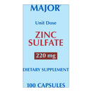 MAJOR® 220-MG ZINC SULFATE CAPSULES, SOLD AS 100/BOX MAJOR 20555004000