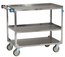 Lakeside Utility Carts Stainless Steel Angle Leg Cart Utility 3-Shelves Sseasy Ship 500Lb Cap -444ES - BriteSources