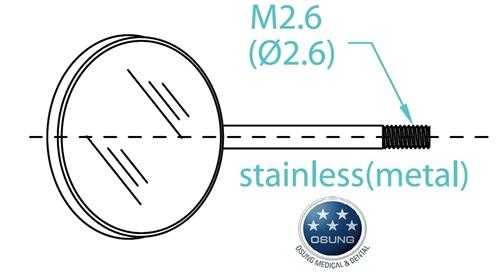 Mouth Mirror, Autoclavable Handle, Cone Socket, Green, D-Mhc-04 - Osung USA
