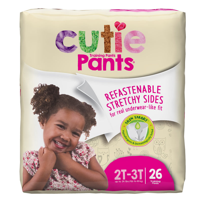 CUTIE PANTS TRAINING PANTS, FEMALE, TODDLER, DISPOSABLE, HEAVY ABSORBENCY, SOLD AS 104/CASE FIRST CR7008