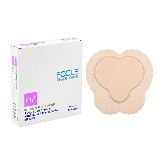 Dressing, Gentle Border Zenifoam Sacral 7"X7" (10/Bx), 10/Bx