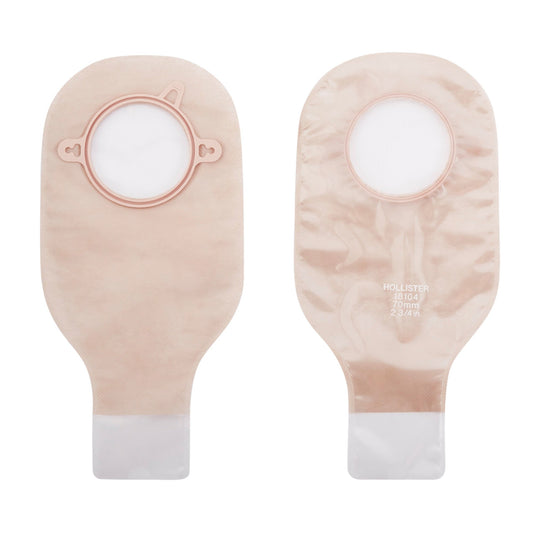 New Image™ Transparent Colostomy Pouch, Pre-cut to Fit 70 mm Stomas, Blue Match, 10/BX