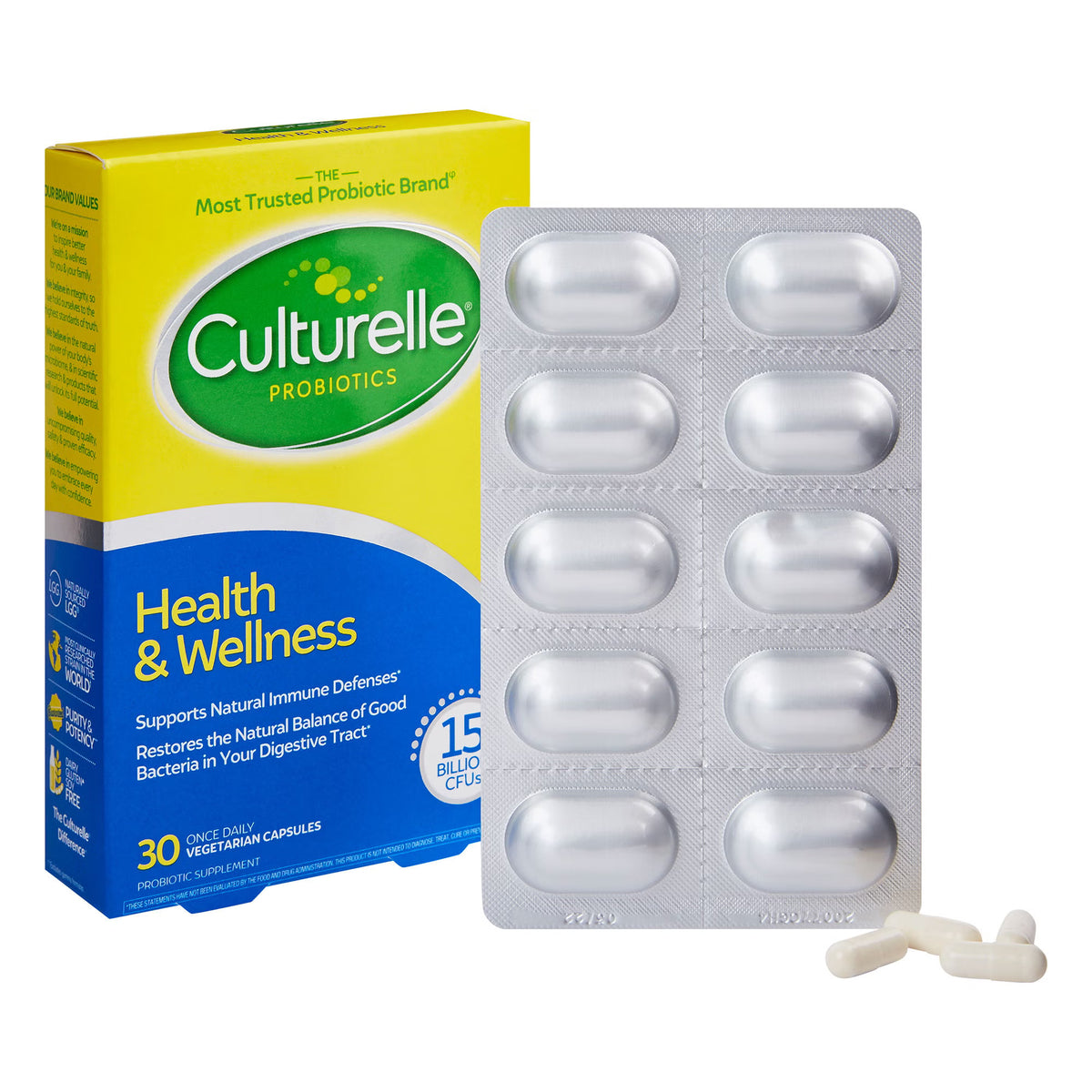 Culturelle® Probiotic Health & Wellness Dietary Supplement, 1/Bt