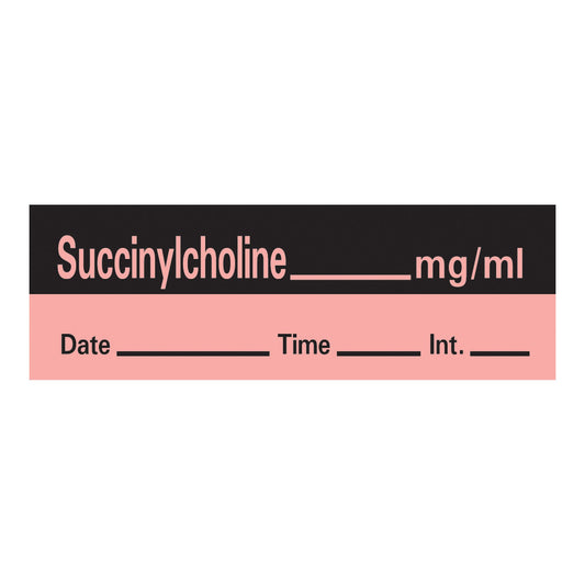 Timemed Drug Label, Succinylcholine Mg/Ml Date_Time_Int, 1/Rl