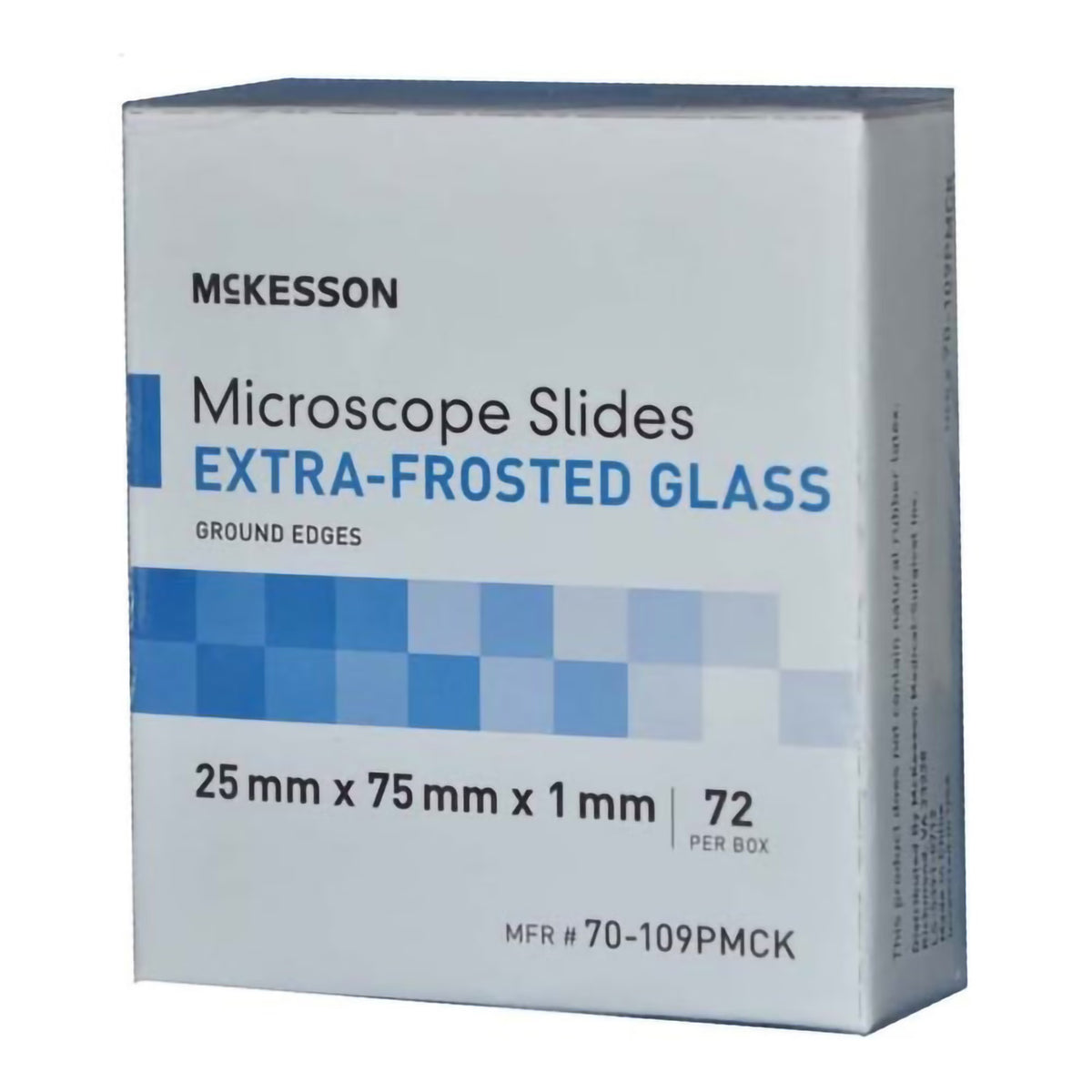 McKesson Glass Microscope Slide, 25 x 75 x 1 mm, 72/BX