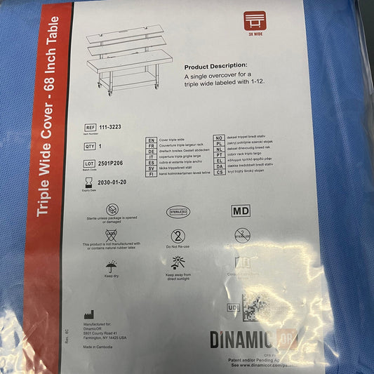 Drape, Tbl Dinamicor Disp Cvrw/Proced Fee Lg 68" (10/Bx), 10/Bx