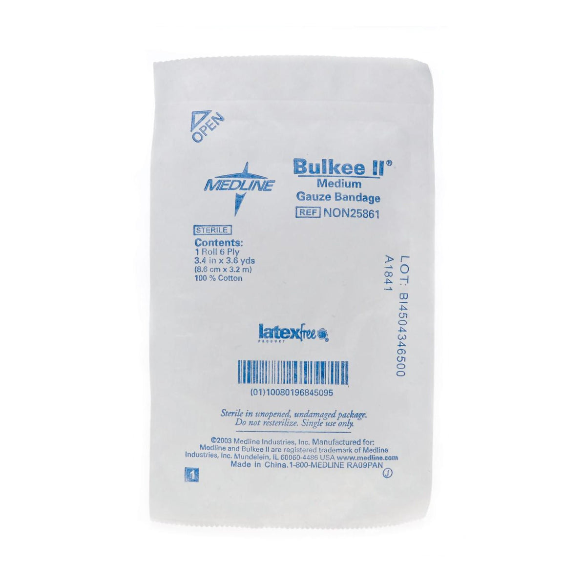 Bulkee Ii® Sterile Fluff Bandage Roll, 3-2/5 Inch X 3-3/5 Yard, 6-Ply, 96/Cs