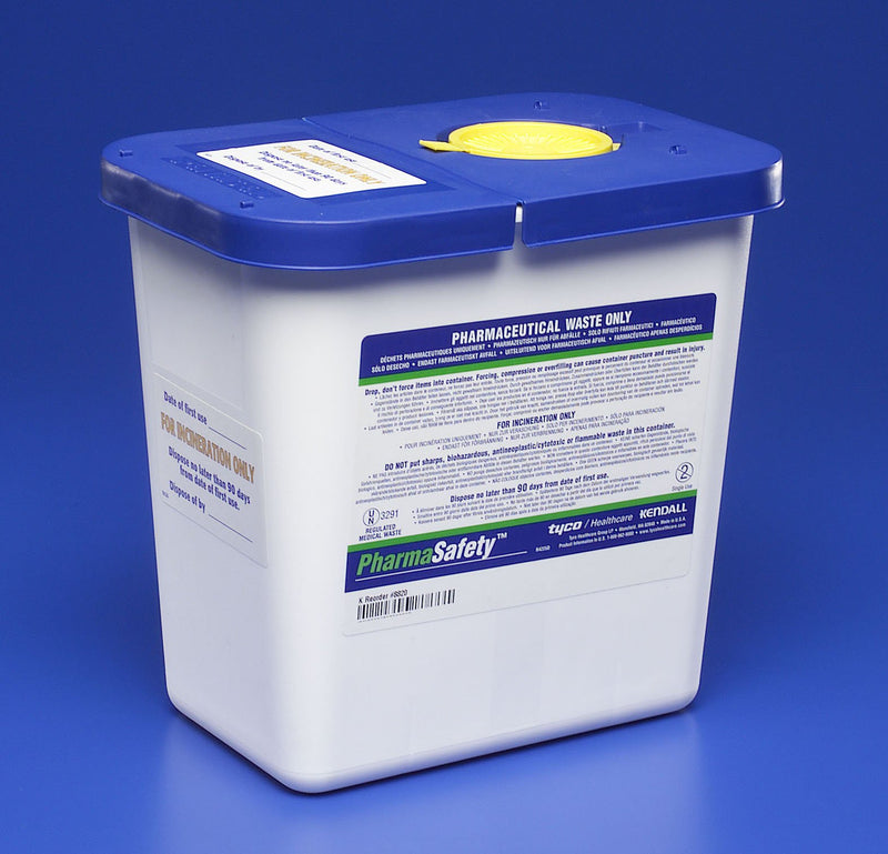PHARMASAFETY™ PHARMACEUTICAL WASTE CONTAINER, 2 GALLON, 10 X 10½ X 7¼ INCH, SOLD AS 20/CASE CARDINAL 8820