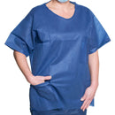 Dukal Spunbond Polypropylene Scrub Shirt, Medium, Dark Blue, 10/BG