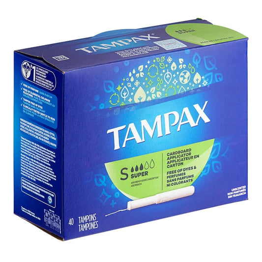 Tampax® Super Absorbency Unscented Tampons, 480/Cs