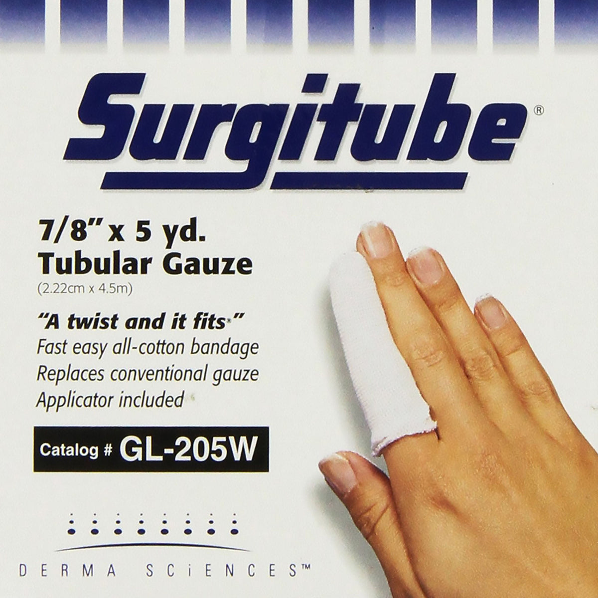 Surgitube® Tubular Retainer Dressing, Size 2, 7/8 Inch x 5 Yard, 12/DZ