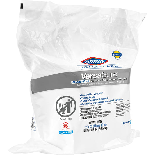 Clorox Healthcare® Versasure® Cleaner Disinfectant Wipes, Refill Pouch, 2/Cs