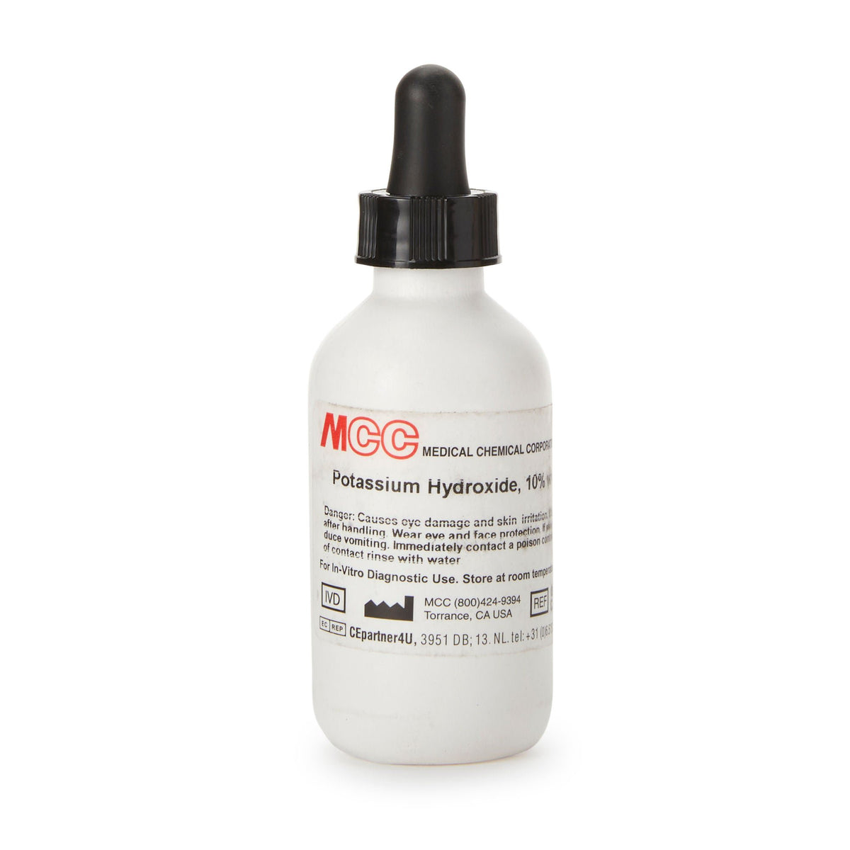 Stain, Potassium Hydroxide Koh10% 2Oz Dropper Btl Medchm, 1/Ea