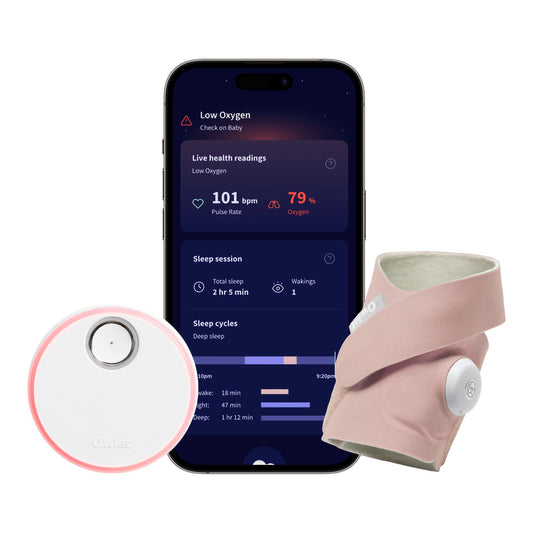 Owlet® Dream Sock Smart Baby Monitor, Track Heart Rate And Oxygen, Dusty Rose, 1/Ea