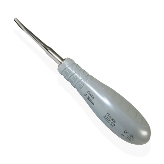 Dental Elevator, E 52, 3.5mm, Grey Handle [3EL52] - Osung USA