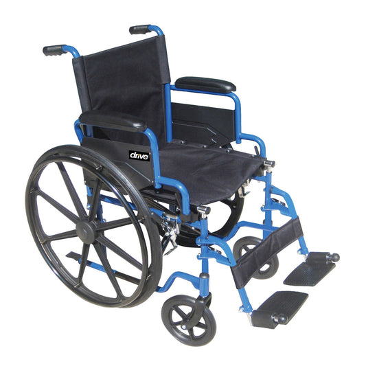 Drive™ Blue Streak Wheelchair, 18-Inch Seat Width, 1/Ea