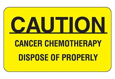 Indeed "Caution Cancer Chemotherapy Dispose of Properly" Warning Label, 1000/BX
