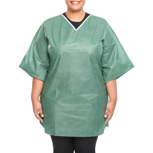Graham Medical Short Sleeve Scrub Shirt, Green, 3X-Large, 30/CS