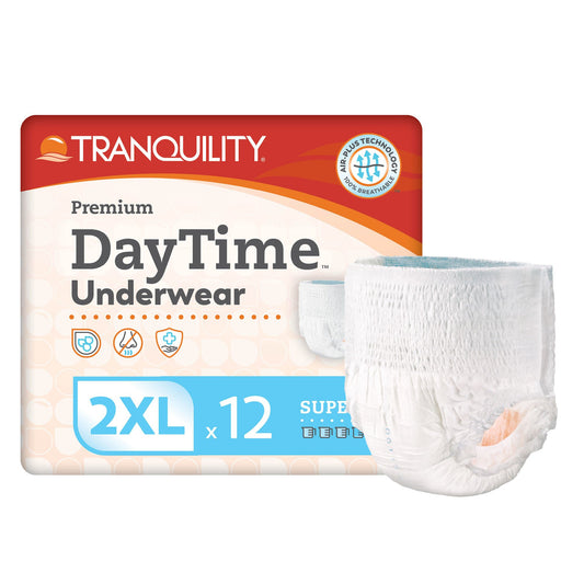 Tranquility Premium Daytime Disposable Absorbent Underwear, 2Xl, 48/Cs