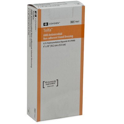 Telfa™ Amd Impregnated Antimicrobial Dressing, 4 X 10 Inch, 100/Cs