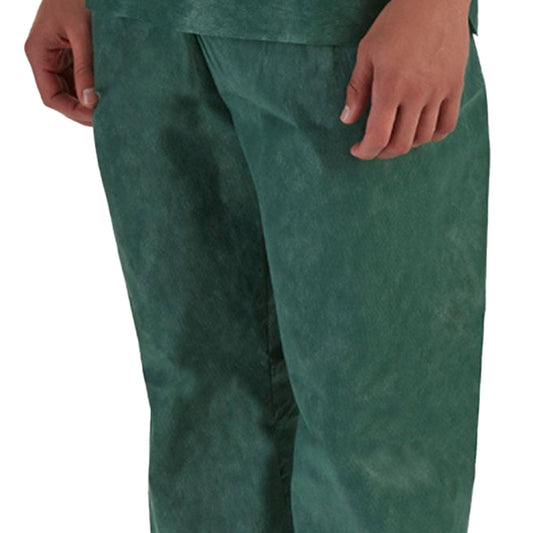 Disposable Scrub Pants, Dark Green, Large, 30/Cs