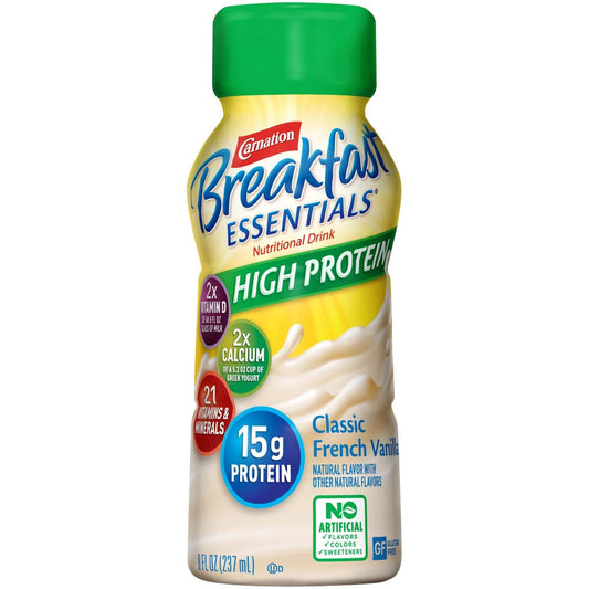 Carnation Breakfast Essentials® High Protein Vanilla Nutritional Drink, 8-Oz., 24/Cs