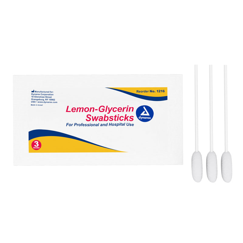 DYNAREX® LEMON-GLYCERIN ORAL SWABSTICKS, SOLD AS 250/CASE DYNAREX 1216