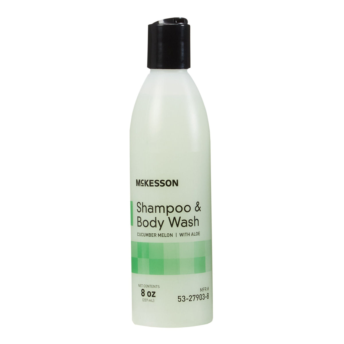 McKesson Shampoo and Body Wash, Cucumber Melon Scent, 8 oz. Squeeze Bottle, 48/CS