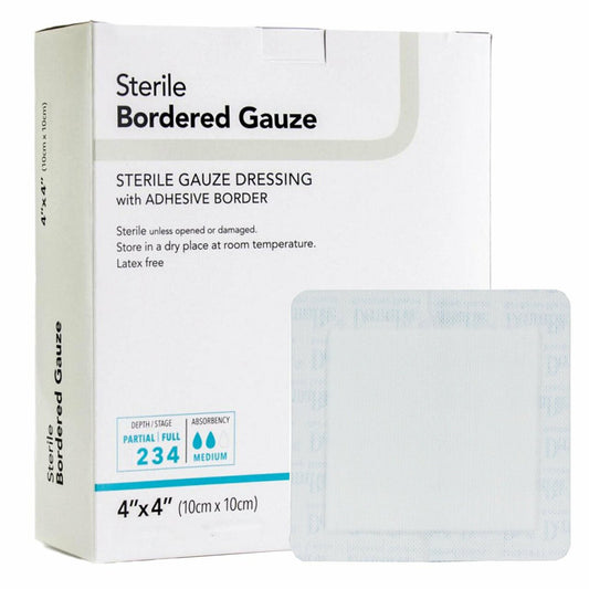 Dermarite® Adhesive Dressing, 4 X 4 Inch, White, 100/Pk