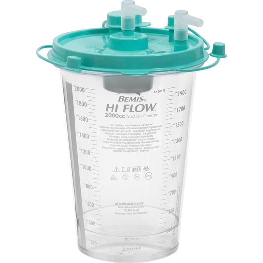 Hi-Flow™ Rigid Suction Canister for use with Bemis Quick-Drain™ Systems, 2000 mL, 48/CS