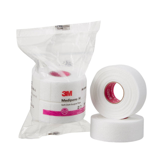 3M™ Medipore™ H Cloth Medical Tape, 1 Inch X 10 Yard, White, 24/Cs
