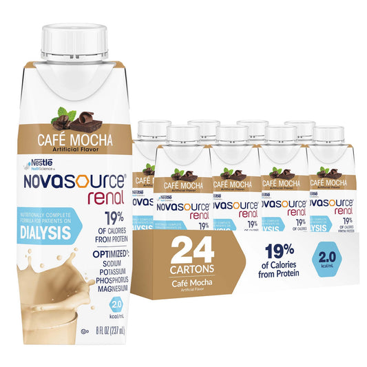 Novasource® Renal Café Mocha Formula for Patients on Dialysis, 8-ounce Carton, 24/CS