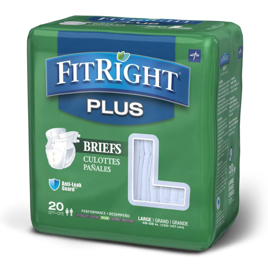 Fitright™ Plus Anti-Leak Guard Briefs, Large, 20/Bg