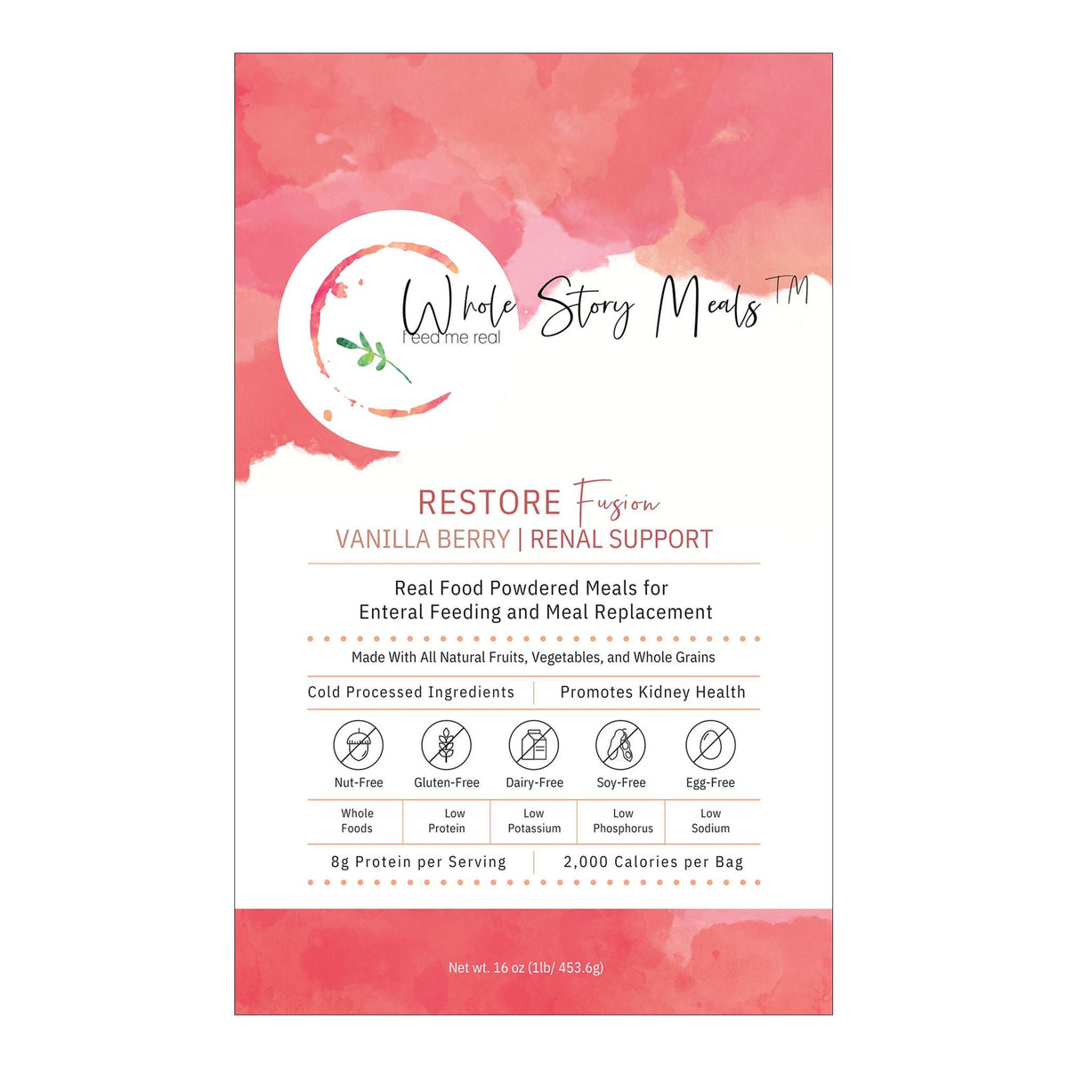 FOOD, SHAKE RESTORE FUSION F/KIDNEY HEALTH (30/CS), 30/CS