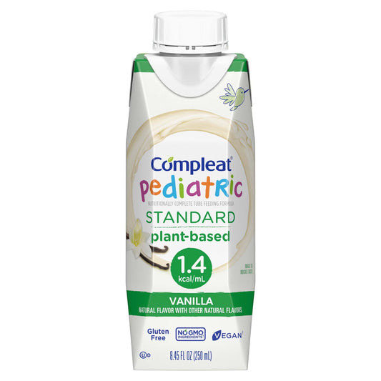 Compleat® Pediatric Standard Plant-Based 1.4 Cal Tube Feed Formula, Vanilla, 24/Cs
