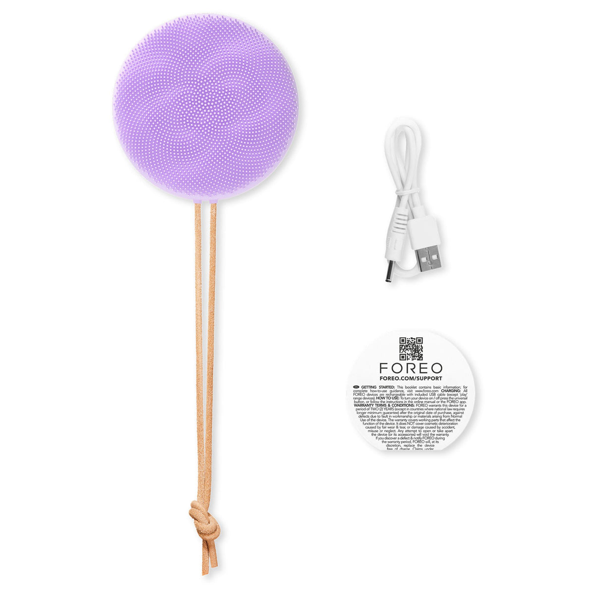 Luna™ 4 Body Massaging Body Brush, Lavender, 1/Ea