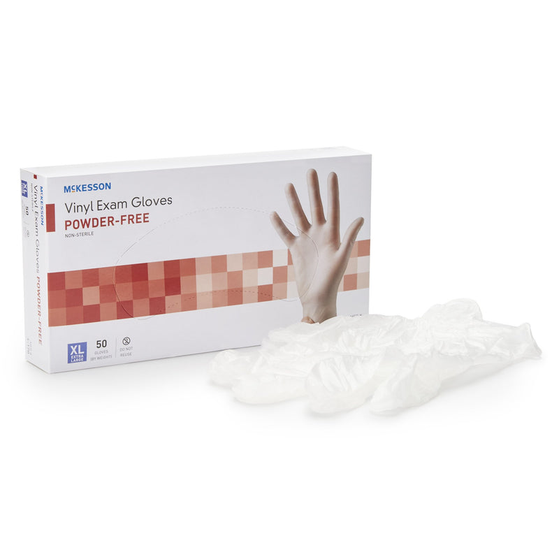 MCKESSON CONFIDERM® VINYL EXAM GLOVE, EXTRA LARGE, CLEAR, SOLD AS 1000/CASE MCKESSON 14-170