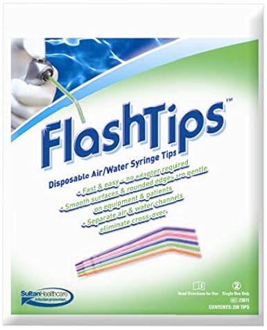 SULTAN FLASHTIPS™ DISPOSABLE AIR/WATER SYRINGE TIPS. AIR/WATER SYRINGE DISP FLASHTP1200/BG 4BG/CS, BAG - BriteSources